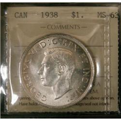 1938 $1 ICCS MS-63