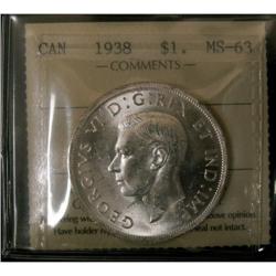 1938 $1 ICCS MS63