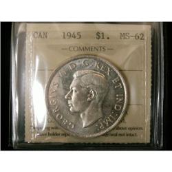 1945 $1 ICCS MS62.