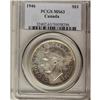 Image 1 : 1946 $1 PCGS MS-63, nicely toned.