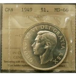 1949 $1 ICCS MS66, a gem example