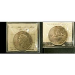 1950 $1 ICCS MS65, a lightly toned coin