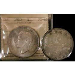 1950 $1 ICCS MS-65 Superbly toned with full u