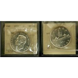 1950 $1 (Rev.-007) variety ICCS MS65, a light