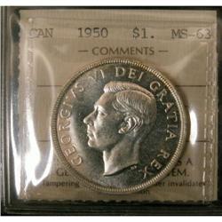 1950 Arnprior $1 ICCS MS-63,
