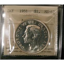 1951 $1 Arnprior ICCS MS62