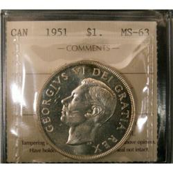 1951 $1 Arnprior ICCS MS63