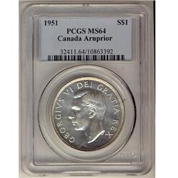 1951 Anrprior $1 PCGS MS-64  The coin is full