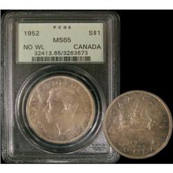 1952 NWL variety $1 PCGS MS-65, a high grade