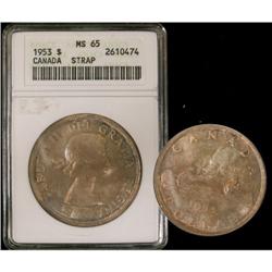 1953 SF $1  ANACS MS65, a superbly toned exam