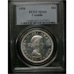 1954 $1 PCGS MS-64  The coin is fully struck