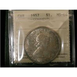 1957 $1 ICCS MS64.