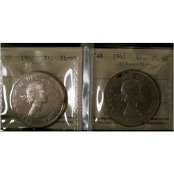 1961 PL66 and 1962 PL66 Heavy Cameo.  Lot of