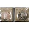 1962 and 1963 $1. Lot of 2 coins ICCS PL65 He