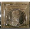 1966 Large beads $1 ICCS MS-64 CAMEO. The coi