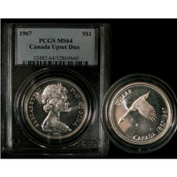1967 $1 'DIVING GOOSE' PCGS MS-64.  A blast w