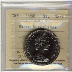 1968 E.W.L. variety $1 ICCS MS-65, scarce in