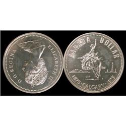 1975 CALGARY Commemorative Canada $1 SILVER "