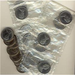 Lot of twenty Nickel dollars, 1968 No Island