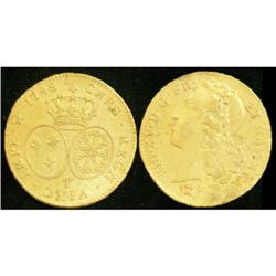 France - 2 Louis D'or,  1748T KM#519,16 Certi