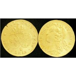 France - 2 Louis D'or, 1752L KM#519,10 Certii