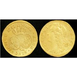 France - Louis D'or, 1757 (Cow) KM#522 Certif