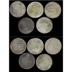 France 1728-1732 KM#486.  Lot of 5pcs includi