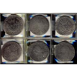 France 1728-1738.  Lot of 5 pcs KM#486.  Incl