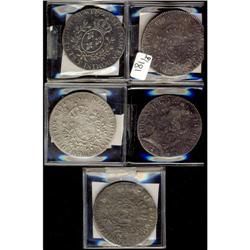 France 1742-1755 KM#512,  Lot of 5 pcs includ