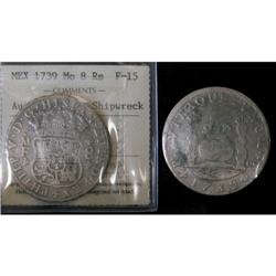 Mexico Silver 8 Reales KM#103 1739/8Mo Philip