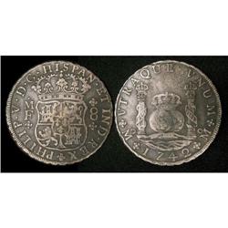 Mexico Silver 8 Reales KM#103 1742Mo VF(c)