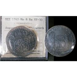 Mexico Silver 8 Reales KM#103 1742Mo Philip V