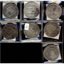 Mexico Silver 8 Reales (Mo). Lot 7 examples i