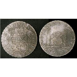 Mexico Silver 8 Reales KM#103 1743Mo VF(b), l