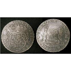 Mexico Silver 8 Reales KM#103 1744Mo VF(b)