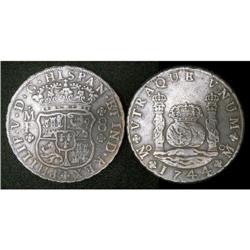 Mexico Silver 8 Reales KM#103 1744Mo VF(b)