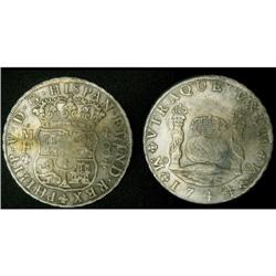 Mexico Silver 8 Reales KM#103 1744Mo VF(b)