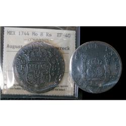 Mexico Silver 8 Reales KM#103 1744Mo Philip V