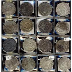Mexico Silver 8 Reales (Mo).  Lot of 16 pcs i