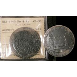 Mexico Silver 8 Reales KM#103 1745Mo Philip V