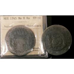 Mexico Silver 8 Reales KM#103 1745Mo Philip V