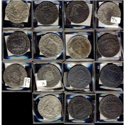 Mexico Silver 8 Reales (Mo). Lot of 15 pcs in