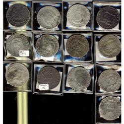 Mexico Silver 8 Reales (Mo).  Lot of 13 pcs i