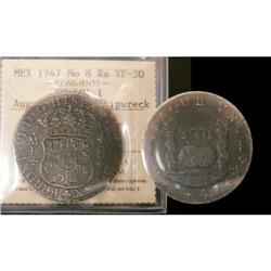 Mexico Silver 8 Reales KM#104.1 1747Mo Ferdin