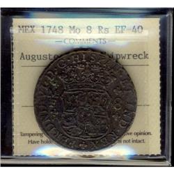 Mexico Silver 8 Reales KM#104.1  1748Mo Ferdi