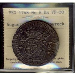 Mexico Silver 8 Reales KM#104.1  1748Mo Ferdi