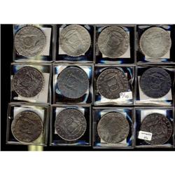 Mexico Silver 8 Reales (Mo). Lot of 12 pcs in