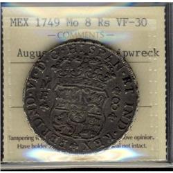 Mexico Silver 8 Reales KM#104.1  1749Mo Ferdi