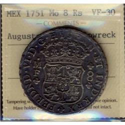 Mexico Silver 8 Reales KM#104.1 1751Mo Ferdin