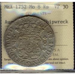 Mexico Silver 8 Reales KM#104.1  1752Mo Ferdi